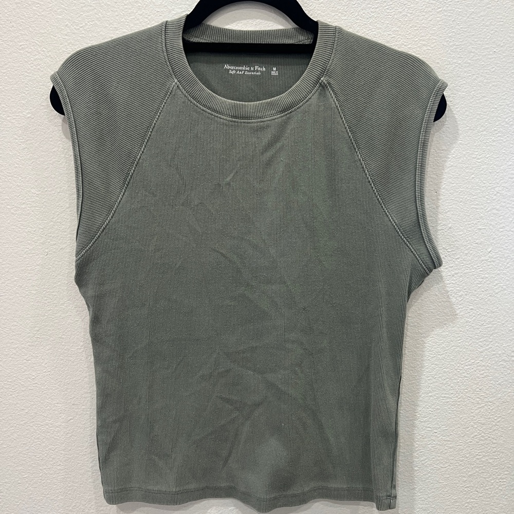 Abercrombie & Fitch Women's Sleeveless Top - Olive